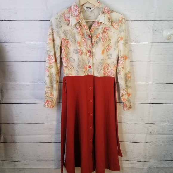 Vintage 70s |  Montgomery Ward Polyester dress - Picture 7 of 9
